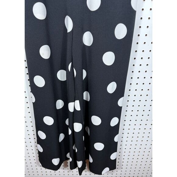 Karl Lagerfeld tie around waist polka dot jumpsuit size 2 - Picture 4 of 10